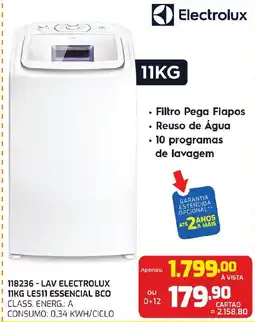 Macavi 118236-Lav Electrolux LES11 essencial bco oferta