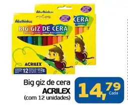 Cometa Supermercados Big giz de cera ACRILEX oferta