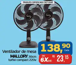 Cometa Supermercados Ventilador de mesa MALLORY oferta