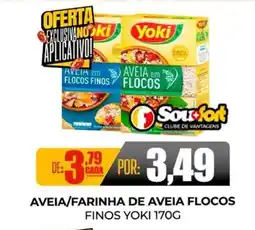 Fort Atacadista Aveia/farinha de aveia flocos finos yoki oferta