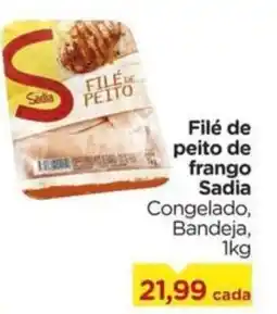 Carrefour Filé de peito de frango Sadia Congelado, Bandeja, oferta