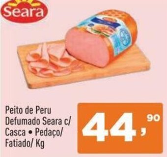 Supermercados Pague Menos Peito de Peru Defumado Seara c/ Casca Pedaco/ Fatiado 1kg oferta
