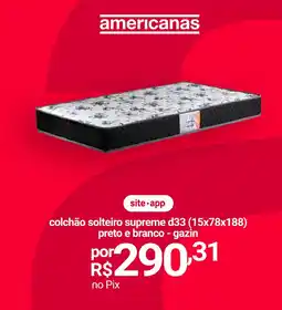 Lojas Americanas colchão solteiro supreme oferta