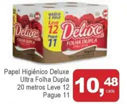 Mineirão Atacarejo Papel Higiênico Deluxe Ultra Folha Dupla 20 metros oferta