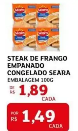 Assaí Atacadista Steak de frango empanado congelado seara embalagem oferta