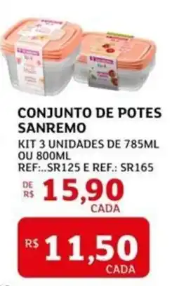 Assaí Atacadista Conjunto de potes sanremo oferta