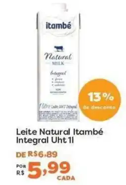 Mercadinhos São Luiz Leite Natural Itambé Integral Uht oferta
