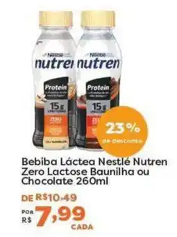Mercadinhos São Luiz Bebiba Láctea Nestlé Nutren Zero Lactose Baunilha ou Chocolate oferta