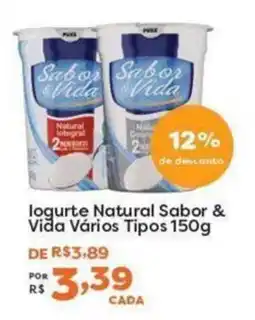 logurte Natural Sabor & Vida Vários Tipos