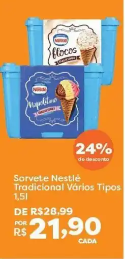 Sorvete Nestlé Tradicional Vários Tipos