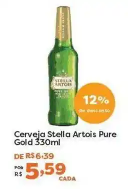 Mercadinhos São Luiz Cerveja Stella Artois Pure Gold oferta