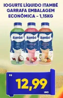 Iogurte líquido itambé garrafa embalagem econômica