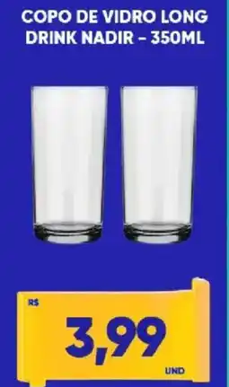 Tatico Copo de vidro long drink nadir oferta
