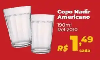 Supermercados Mateus Copo Nadir Americano oferta