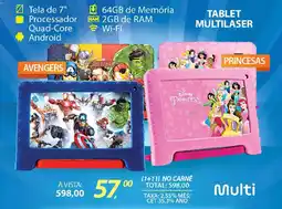 Lojas Cem Tablet multilaser oferta