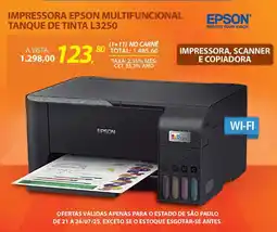 Lojas Cem Impressora epson multifuncional tanque de tinta L3250 oferta