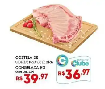 Bistek Supermercados Costela de Cordeiro Celebra Congelada 1kg oferta