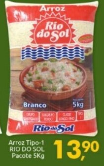 Arroz Tipo 1 Rio Do Sol pacote 5kg