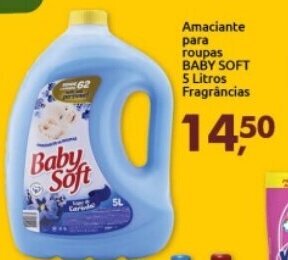 Supermercados Nori Amaciante para roupas Baby Sof 5L fragrancias oferta