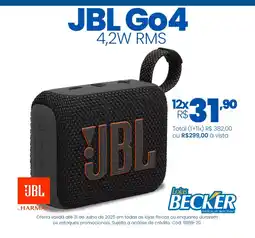 Lojas Becker JBL Go4 4,2W RMS oferta