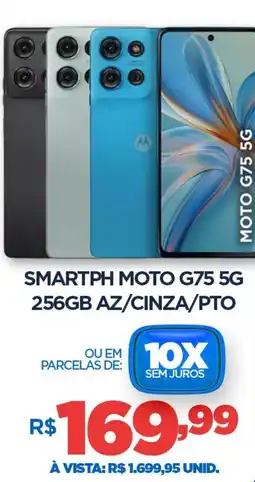 DB Supermercados Smartph moto G75 5G 256GB AZ/CINZA/PTO oferta