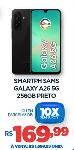 DB Supermercados Smartph sams galaxy A26 5G 256GB PRETO oferta