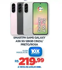 DB Supermercados Smartph sams galaxy A56 5G 128GB CINZA/ PRETO/ROSA oferta