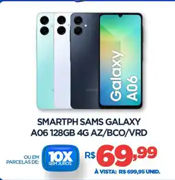 DB Supermercados Smartph sams galaxy A06 128GB 4G AZ/BCO/VRD oferta