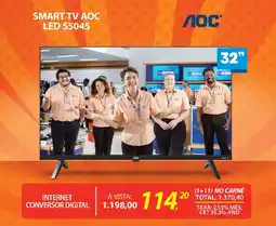 Lojas Cem Smart tv aoc led s5045 oferta