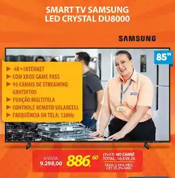 Lojas Cem Smart tv samsung led crystal DU8000 oferta
