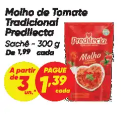 Dia Molho de Tomate Tradicional Predilecta Sachê oferta