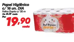 Dia Papel Higiênico c/16 un. DIA oferta