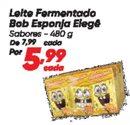 Dia Leite Fermentado Bob Esponja Elegé Sabores oferta