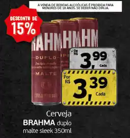 Cometa Supermercados Cerveja BRAHMA duplo malte sleek oferta