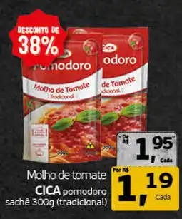 Cometa Supermercados Molho de tomate CICA pomodoro sachê oferta