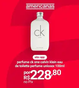 Lojas Americanas Perfume ck one calvin klein eau de toilette perfume unissex oferta