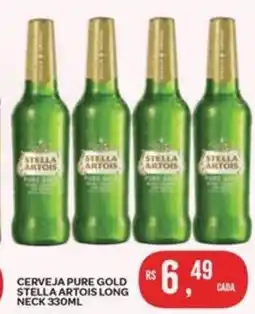 Atacadão Dia a Dia Cerveja pure gold stella artois long neck oferta