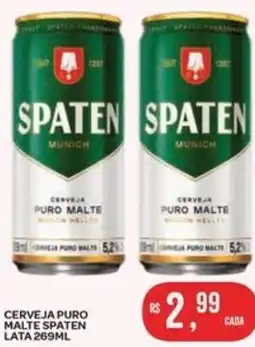 Atacadão Dia a Dia Cerveja puro malte spaten lata oferta