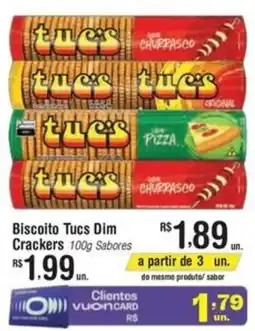 Fort Atacadista Biscoito Tucs Dim Crackers Sabores oferta
