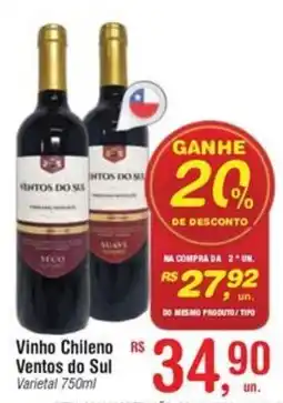 Fort Atacadista Vinho Chileno Ventos do Sul oferta