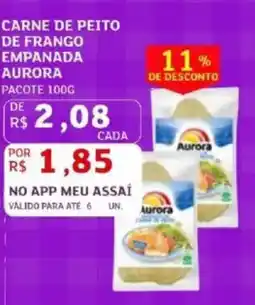 Carne de peito de frango empanada aurora