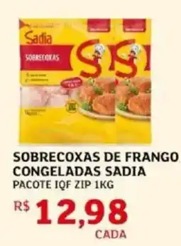 Assaí Atacadista Sobrecoxas de frango congeladas sadia pacote iqf zip oferta