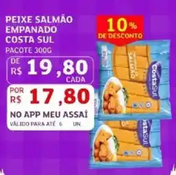 Assaí Atacadista Peixe salmão empanado costa sul pacote oferta