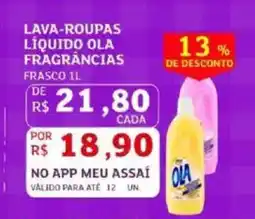 Assaí Atacadista Lava-roupas líquido ola fragrancias frasco oferta