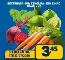 Dom Atacadista Beterraba/ cenoura/ limao thaiti oferta