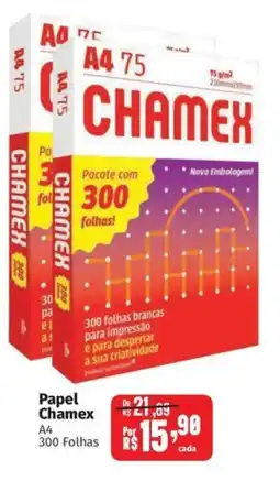 Supermercados Mateus Papel Chamex oferta
