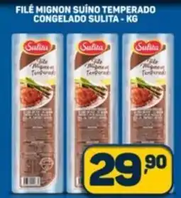 Dom Atacadista Filé mignon suíno temperado congelado sulita oferta