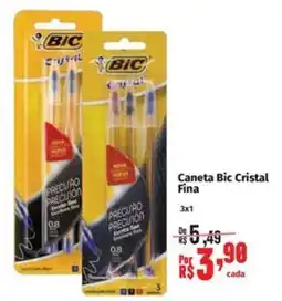 Supermercados Mateus Caneta Bic Cristal Fina oferta