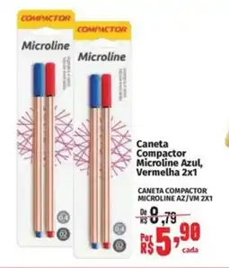 Supermercados Mateus Caneta compactor microline az/vm 2x1 oferta