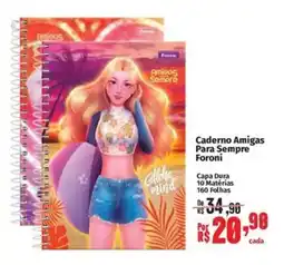Supermercados Mateus Caderno Amigas Para Sempre Foroni oferta